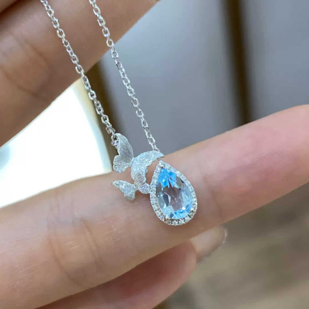 Aveline Blue Topaz Necklace