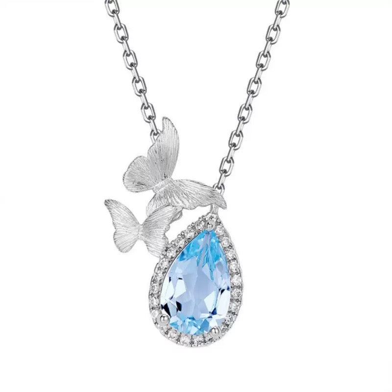 Aveline Blue Topaz Necklace