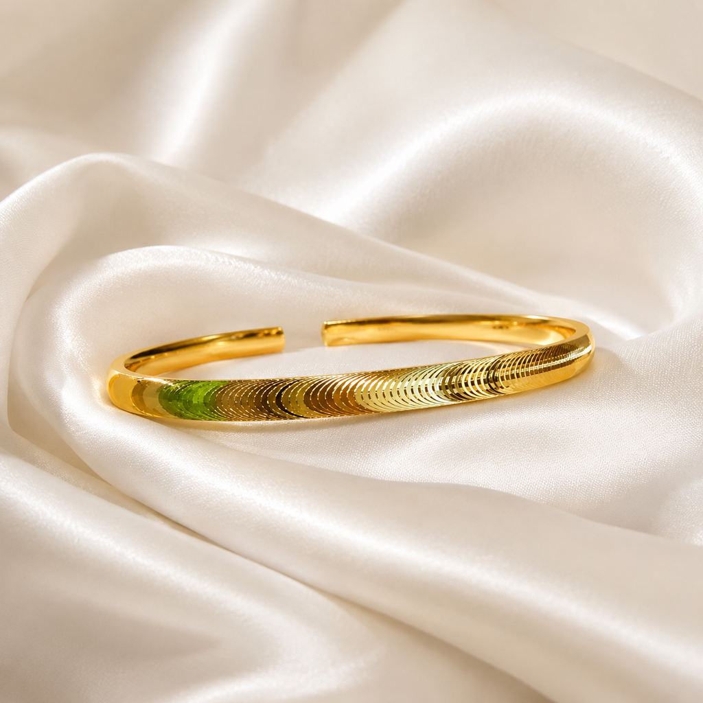 The Orbit Cat's Eye Cuff Bracelet
