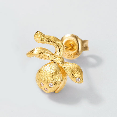 Golden Flora Pearl Studs