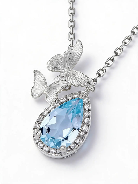 Aveline Blue Topaz Necklace